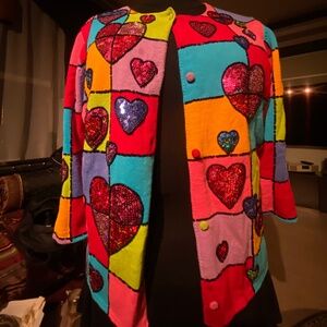 Vintage Michael Simon heart cardigan